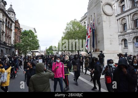 Black Lives Matter Vauxhall to Whitehall March, London, Vereinigtes Königreich, 07. Juni 2020. Quelle: Alamy News Stockfoto