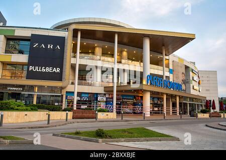 08. Juni 2020:Bukarest, Rumänien. Die plaza Mall wurde während der Pandemie mit Coronavirus oder Covid-19 geschlossen Stockfoto