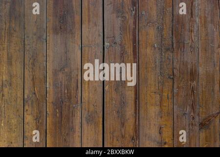 Alter Grunge echter strukturierter Holzhintergrund. Die Oberfläche der alten braunen Wandstruktur aus Holz. Stockfoto