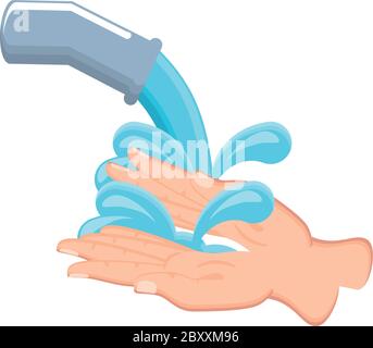 Open-Taste mit Handwäsche auf weißem Hintergrund Vektor Illustration Design Stock Vektor