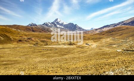 Huayna Potosi Berg in Cordillera Real in der Nähe von La Paz, Bolivien. Stockfoto
