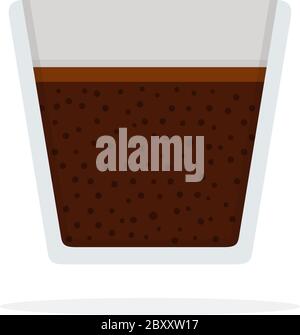 Espresso in einem Glas Vektor-Symbol flach isoliert Stock Vektor