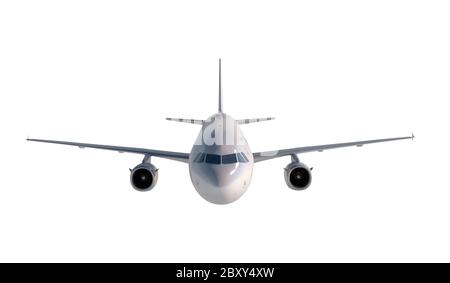 Passagier airbus a321 fliegt in den Wolken. 3d-Rendering Stockfoto