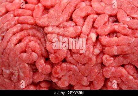 Ein rinderhackfleisch backround Makro Stockfoto