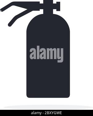 Feuerlöscher Vektor-Symbol flach isoliert Stock Vektor