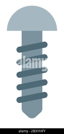 Rundkopfschraube Drohne Vektor-Symbol flach. Stock Vektor