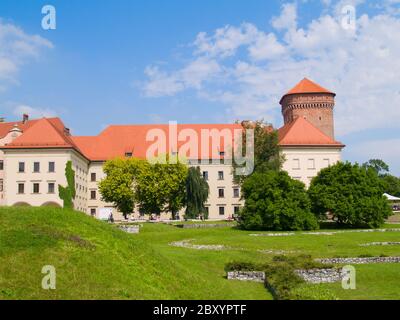 Schloss am Wawel-Hügel, Krakau, Polen Stockfoto