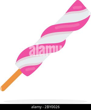 Berry Eis auf einem Stick Vektor flach isoliert Stock Vektor