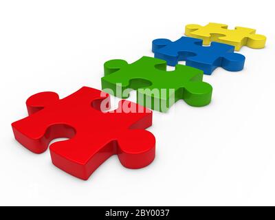 3D Puzzle-Serie Stockfoto