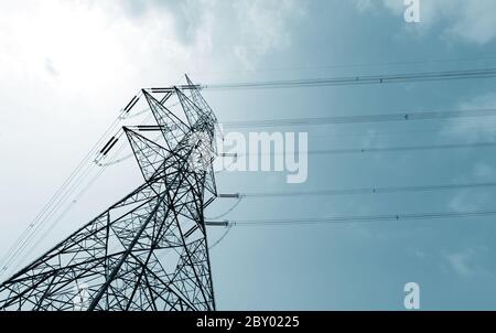 Power-Sendemast Stockfoto