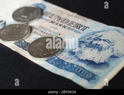DDR-banknote Stockfoto