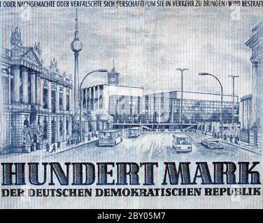 DDR-banknote Stockfoto