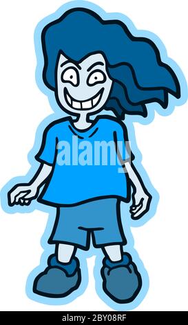 Blu Girl Stock Vektor