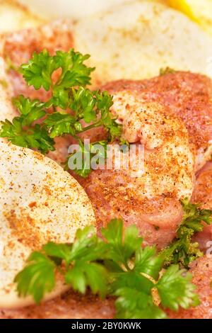 Rohes Fleisch Stockfoto