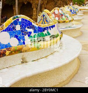 park Guell, Barcelona, Spanien Stockfoto