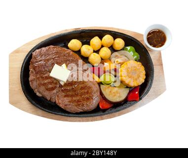 Japanische marmorierte Rindfleisch Braten Stockfoto