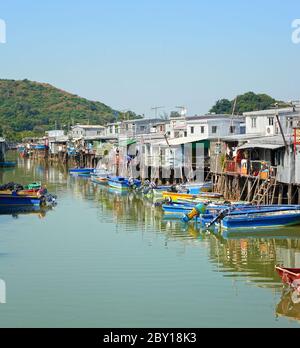 Fischerdorf Tai O in Hong Kong Stockfoto