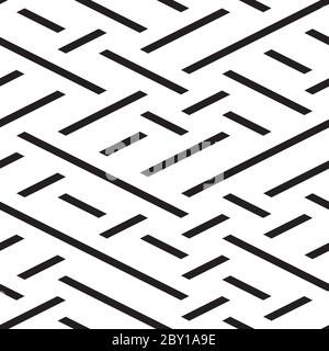 Nahtloses Muster mit schrägen schwarzen Segmenten Stock Vektor