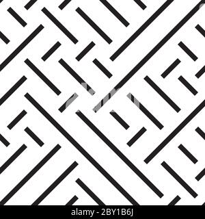 Nahtloses Muster mit schrägen schwarzen Segmenten Stock Vektor