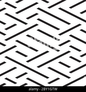 Nahtloses Muster mit schrägen schwarzen Segmenten Stock Vektor