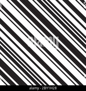Nahtloses Muster mit schrägen schwarzen Linien Stock Vektor