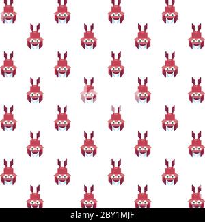 Raum Aliens 8 Bits pixelierte Muster Vektor Illustration Design Stock Vektor