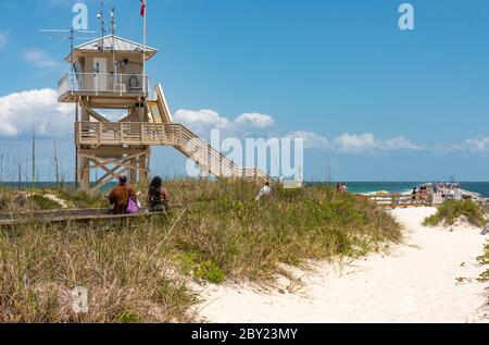 Öffentlicher Strand am Ponce Inlet in Daytona Beach, Florida. (USA) Stockfoto