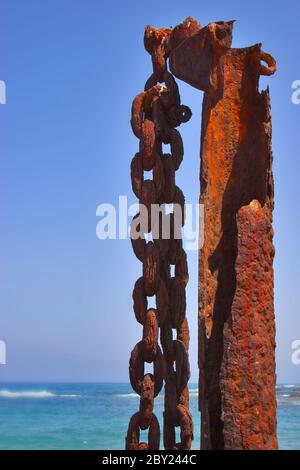 Rostiger Stromkreis. Stockfoto