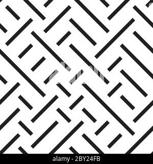 Nahtloses Muster mit schrägen schwarzen Segmenten Stock Vektor