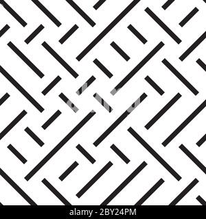 Nahtloses Muster mit schrägen schwarzen Segmenten Stock Vektor