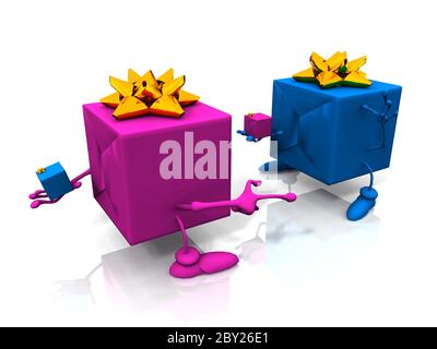 die Farbe-Geschenk Stockfoto