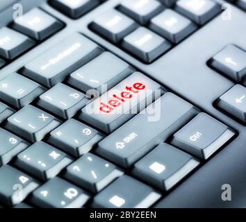 Tastatur mit LÖSCHTASTE Stockfoto