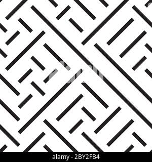 Nahtloses Muster mit schrägen schwarzen Segmenten Stock Vektor