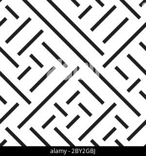 Nahtloses Muster mit schrägen schwarzen Segmenten Stock Vektor