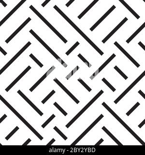 Nahtloses Muster mit schrägen schwarzen Segmenten Stock Vektor