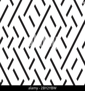 Nahtloses Muster mit schrägen schwarzen Segmenten Stock Vektor