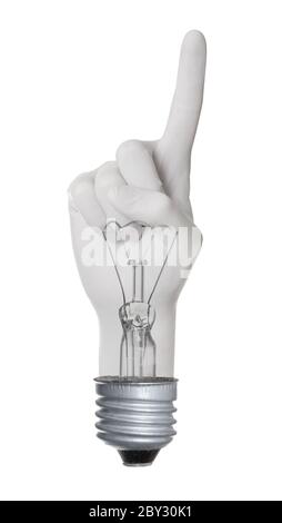 Handgestenlampe Stockfoto