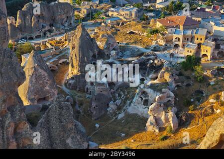 Cappadocia Türkei bei Sonnenuntergang Stockfoto