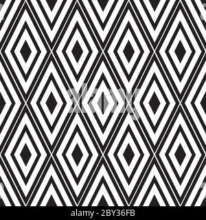 Nahtloses Muster mit schwarzen Rauten Stock Vektor