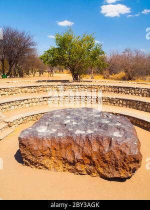 Der in Namibia gefundene Hoba-Meteorit ist der größte Meteorit der Erde Stockfoto