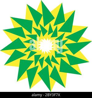 Abstrakt Sonnenstern Solar-Logo. Abstrakt Kreis Blume. vektor-und Logo-Design oder Vorlage Natur Business-Symbol der Unternehmensidentität Symbol Konzept Stock Vektor