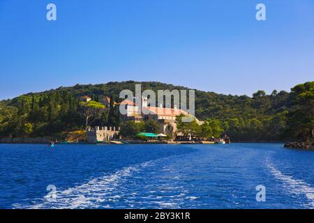 Kloster auf der Insel Mljet in Kroatien Stockfoto