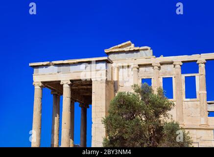 Erechtheion Tempel in der Akropolis in Athen, Griechenland Stockfoto