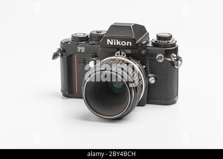 Eine klassische staubige Nikon F3 Kamera Stockfoto