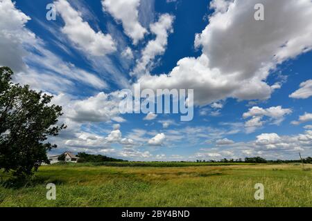 Malerische ländliche Landschaften, das Dorf Korolevka Ukraine. Stockfoto