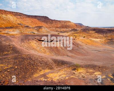 Landschaft rund um Burnt Mountain bei Twyfelfontein in Damaraland, Namibia Stockfoto