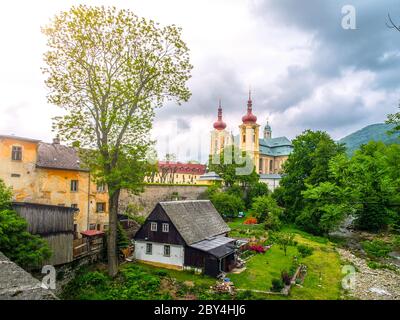 Barockbasilika der Heimsuchung der Jungfrau Maria in Hejnice, Tschechische Republik. Stockfoto