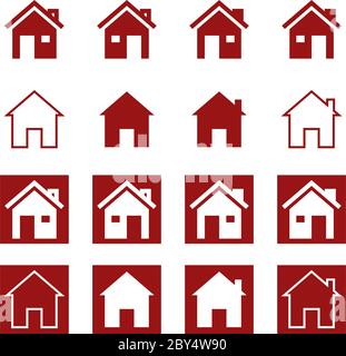 Startseite Symbol Symbol Vektor Illustration Stock Vektor