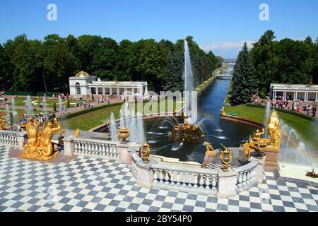 petergof Park in Sankt Petersburg Russland Stockfoto