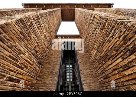 Trauersaal des Bochumer Hauptfriedhofs, nationalsozialistische Architektur, Deutschland, Nordrhein-Westfalen, Ruhrgebiet, Bochum Stockfoto